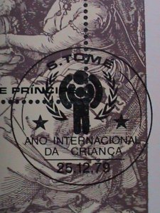 ​ST.THOMAS 1979 SC#527 CHRISTMAS PAINTING-VIRGIN & THE CHILD-CTO- S/S VF