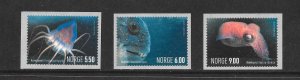 MARINE LIFE - NORWAY #1389-91 MNH