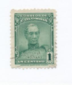 Colombia 1939 Scott 467 used - 1c, Bolivar