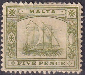 Malta #45  Unused CV $5.25  (Z1648)