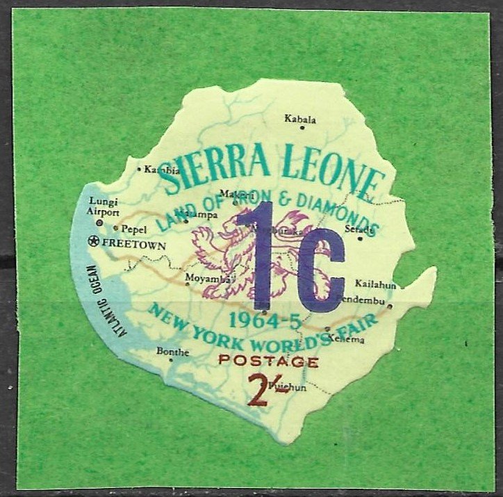 Sierra Leone 1965 Surcharged issue (Scott 262) Unlisted But Mentioned Scott MNH