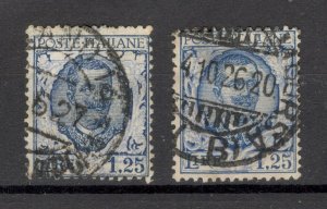 ITALY - USED STAMP  1.25L , Vittorio Emanuele III - PLATE ERROR - LOOK 