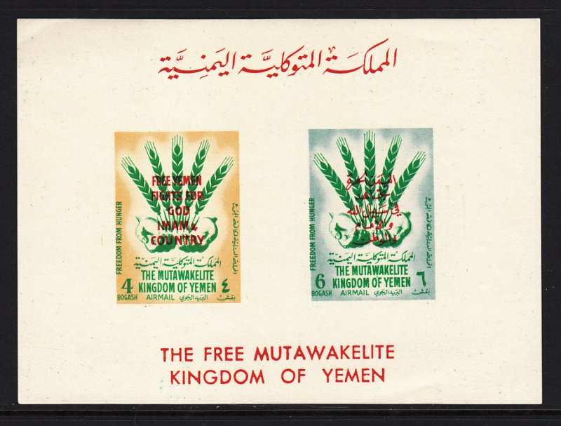 Yemen Kingdom MI 48 BL6 Souvenir Sheet MNH VF