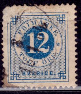 Sweden, 1872-79, Numeral of Value, 12o, sc32, used