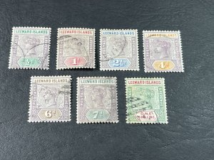 LEEWARD ISLANDS # 1-7---USED---PART SET---1890