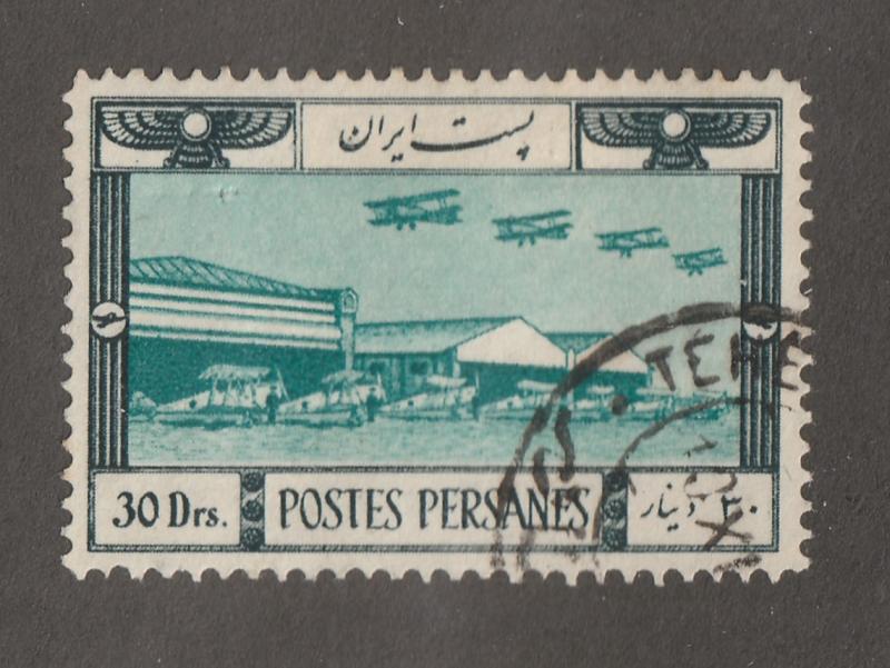 Persian stamp, Scott# 789, used, Tehran airport, planes, transpotation, #L-126