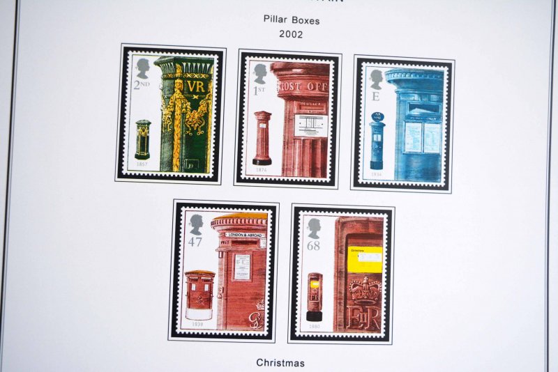 COLOR PRINTED GREAT BRITAIN 2000-2010 STAMP ALBUM PAGES (140 illustrated pages)