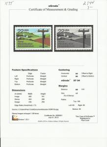 # 2144 MINT NEVER HINGED RURAL ELECTICITY XF+