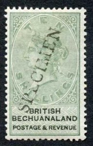 Bechuanaland SG19s 10/- Opt Specimen M/M 