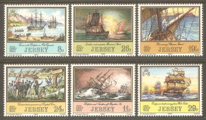 JERSEY GB Sc# 300 - 305 MNH FVF Set-6 Sailing Ships