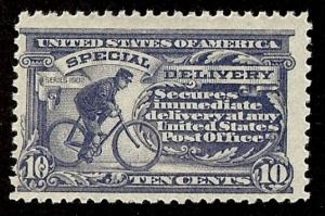 US Scott E11 10c Special Delivery Messenger on Bicycle MINT OG F/VF P11 1917