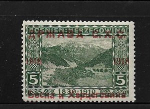 YUGOSLAVIA, 1L2, MINT HINGED, BOSNIA & HERZEGOVINA OVPTD