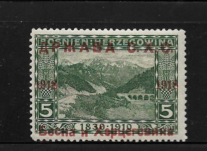 YUGOSLAVIA, 1L2, MINT HINGED, BOSNIA & HERZEGOVINA OVPTD