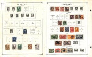 United States Stamp Collection on 70 Scott International Pages to 1960