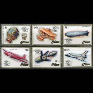 NIUE 1983 - Scott# 389-94 Flight-Planes Set of 6 NH