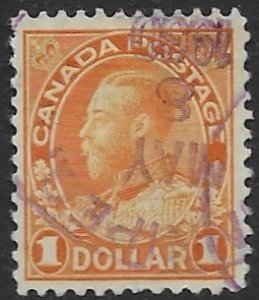 Canada 122  1923  one dollar  fine used