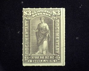 HS&C: Scott #R174 3 Dollar Revenue. F/VF LH Mint US Stamp