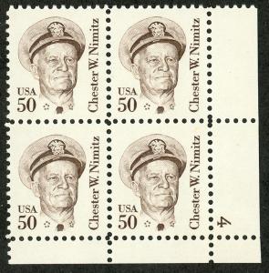 US 1869 MNH Plate Block (4) LL 4