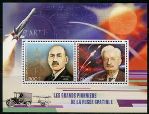 IVORY COAST 2017 SPACE PIONEERS ROBERT GODDARD & HERMANN OBERTH  SHEET  MINT NH