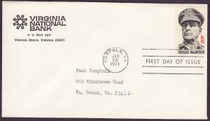 1424 Douglas MacArthur uncacheted FDC