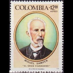 COLOMBIA 1976 - Scott# C631 Economist Samper Set of 1 NH