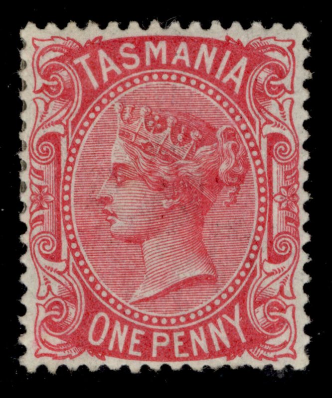 AUSTRALIA - Tasmania QV SG156a, 1d rose carmine, M MINT. PERF 14