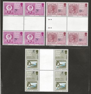 VIRGIN ISLANDS SC# 360-62   GUTTER BLOCK/4  FVF/MNH