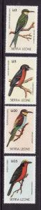 Sierra Leone-Sc#975//981-unused NH 1/2 set-Birds-1988-