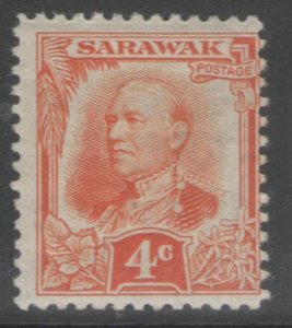 SARAWAK SG94 1932 4c RED-ORANGE MTD MINT