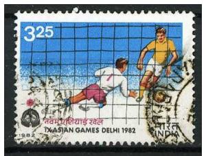 India  1982 - Scott 1001 used - 3.25r, Soccer, Asian Games 