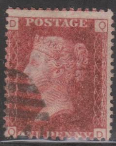 GREAT BRITAIN Scott # 33 Plate 129 Letters D & Q - Used