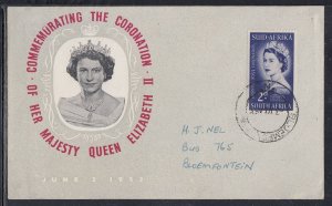 South Africa Scott 192 FDC - 1953 Coronation Issue T2