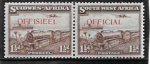 1938  SOUTH WEST AFRICA  - SG.  025  -  MAIL TRANSPORT OFFICIAL OVERPRINT -  MM