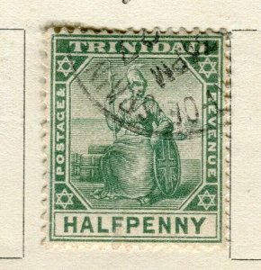TRINIDAD; 1901-04 early classic QV Britannia issue used 1/2d. value