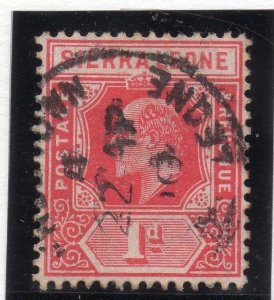 Sierra Leone 1907-12 Early Issue Fine Used 1d. 050684