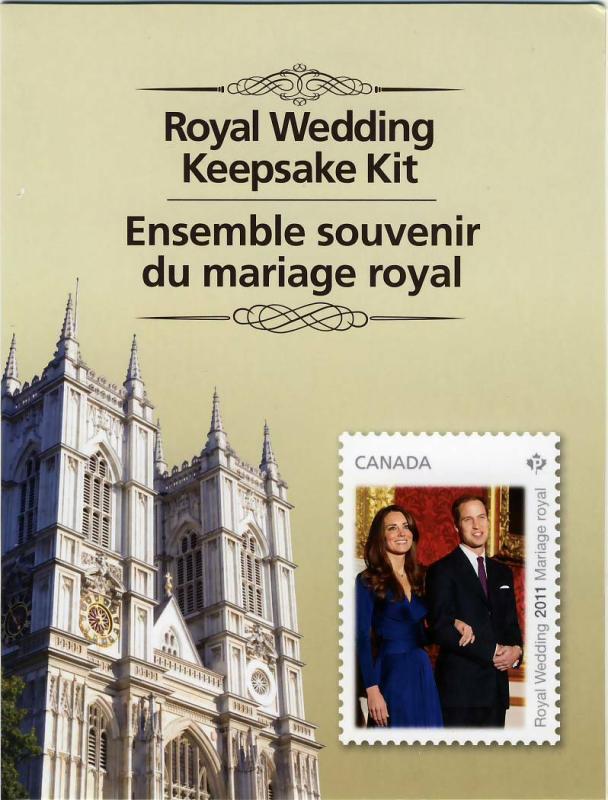 PRINCE WILLIAM and KATE = ROYAL WEDDING = KEEPSAKE KIT = Sealed = Canada 2011