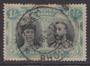 RHODESIA SG177 1910-3 1/= BLACK & BLUE-GREEN p15 USED