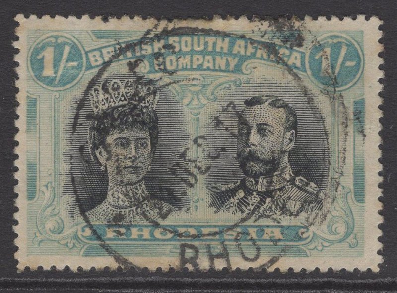 RHODESIA SG177 1910-3 1/= BLACK & BLUE-GREEN p15 USED