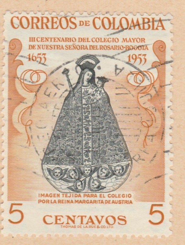 Colombia 1954 5c Fine Used A8P52F48