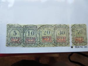 ROMANIA  Scott  3NJ3-3NJ7  set  USED  LotB  Cat $149.25