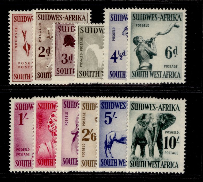 SOUTH WEST AFRICA QEII SG154-165, complete set, NH MINT. Cat £50.