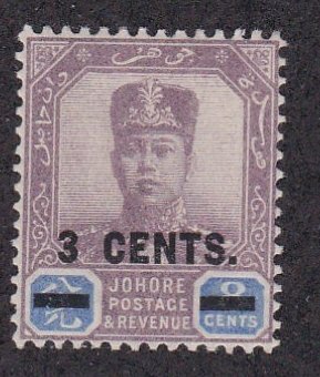 Malaya - Johore # 86, Sultan, Surcharged Stamp, LH, 1/2 Cat.