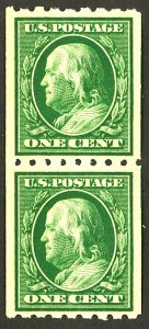 U.S. #390 MINT PAIR OG NH