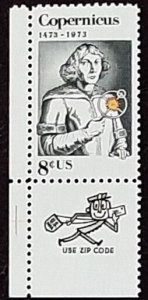 US Scott # 1488; 8c Copernicus from 1973; MNH, og, VF centering