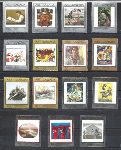 Canada COMPLETE SET CANADA  ART  FOIL STAMPS VF MINT NH (BS14064)