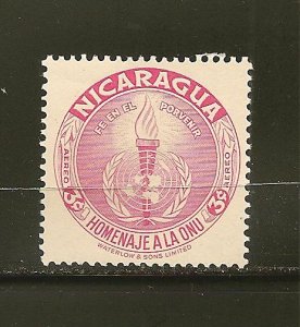 Nicaragua C339 UN Emblem Airmail Mint Hinged