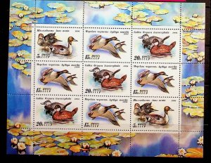 RUSSIA Sc 6011a NH MINISHEET OF 1991 - BIRDS - DUCKS