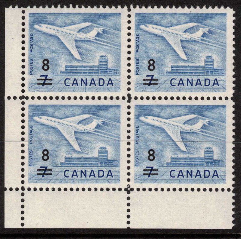 Canada - Jet Plane, Ottawa - Surcharge 1964 - Mint Block NH SC430