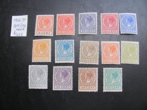 NETHERLANDS MNH 1926-1939 SC 176/192 THE MORE EXPENSIVE PART OF SET XF $140(179)