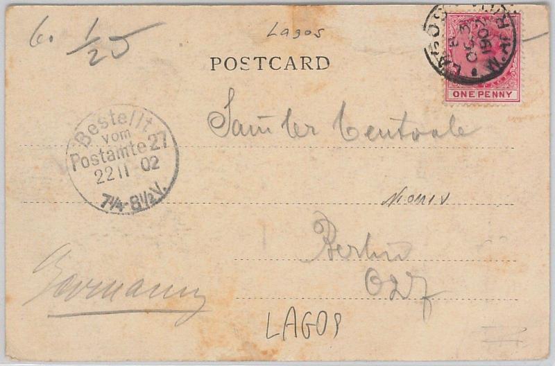 51889 - LAGOS -  POSTAL HISTORY - POSTCARD  to GERMANY 1902